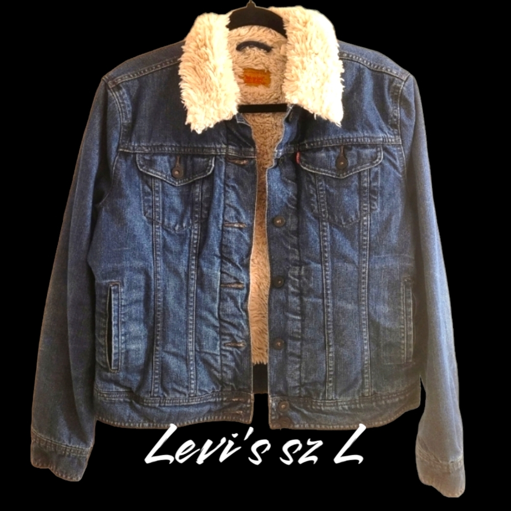 Levi's - Shaggy Sherpa Trucker Jean Jacket - Picture 2 of 16